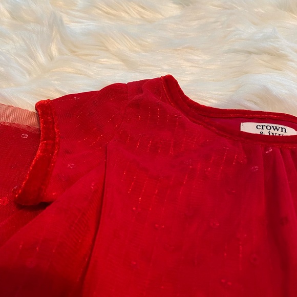 Crown & Ivy Kids Red Sequins dress Sz 2T - Picture 4 of 9